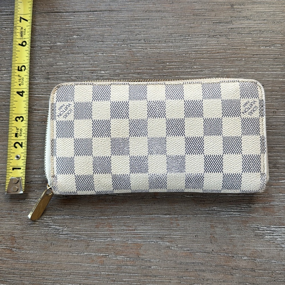 Authentic - Louis Vuitton Damier Azur Leather Large Zippy Wallet EUC - Picture 14 of 15